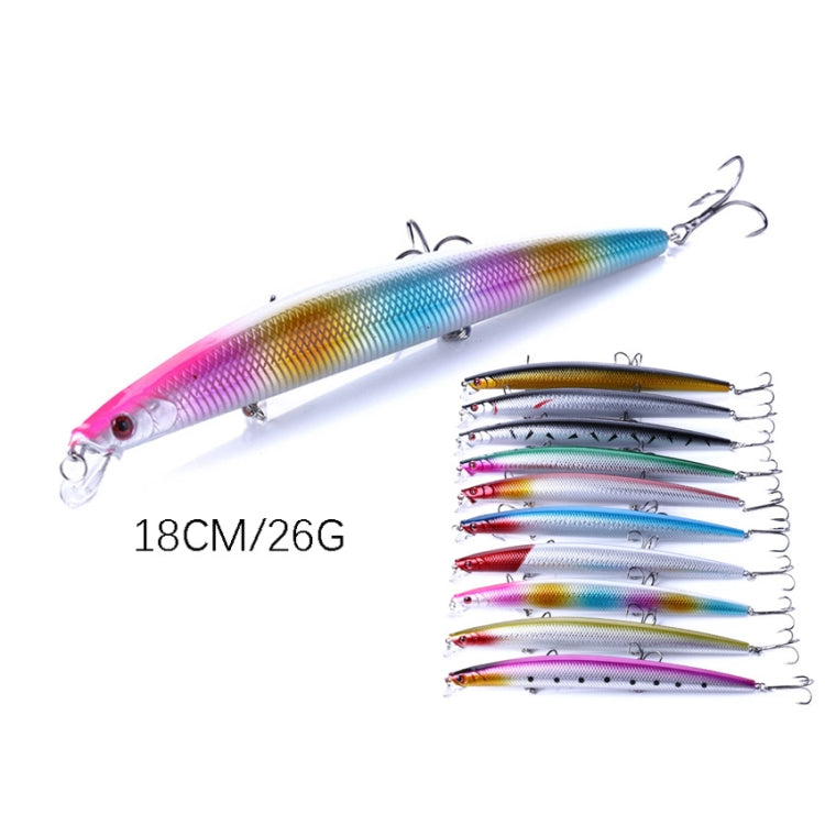 HENGJIA MI101 18cm 26g Long-distance Casting Sea Fishing Fake Lures Minnow Baits, MI101 (5), MI101 (1), MI101 (2), MI101 (3), MI101 (6), MI101 (8), MI101 (9), MI101 (10), MI101 (10 Colors)