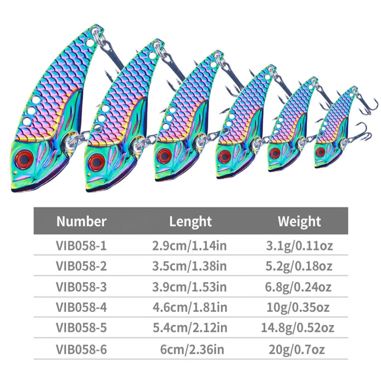 HENGJIA Metal VIB Micro-Bait Sequin Full Swimming Layer Fake Bait, Specification:, 3g, 5g, 7g, 10g, 15g, 20g