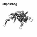 HENGJIA SS007 50pcs/bag B-pin Connector 8 Shape Swivel Loop Accessories, 1/0+5B (60mm), 2/0+5B (57mm), 3/0+6B (67mm), 4/0+6B (70mm), 5/0+6B (78mm), 1+5B (56mm), 2+4B (49mm), 3+4B (49mm), 4+4B (45mm), 5+3B (42mm), 6+3B (41mm), 7+3B (39mm), 8+2B (34mm)  ...