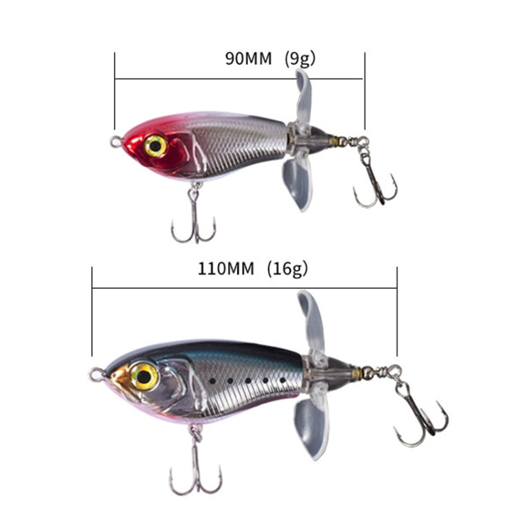 Double Paddle Tractor Surface Tether Roadrunner Fake Lure Long-distance Casting Lure, DF065 9g, DF080 16g