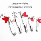 Slant Cut Sequins Long Casting Freshwater Fake Bait, 5pcs 18g 6cm Right Angle, 5pcs 21g 6cm Right Angle, 5pcs 14g 5cm Bent Angle, 5pcs 18g 6cm Bent Angle, 5pcs 21g 6cm Bent Angle