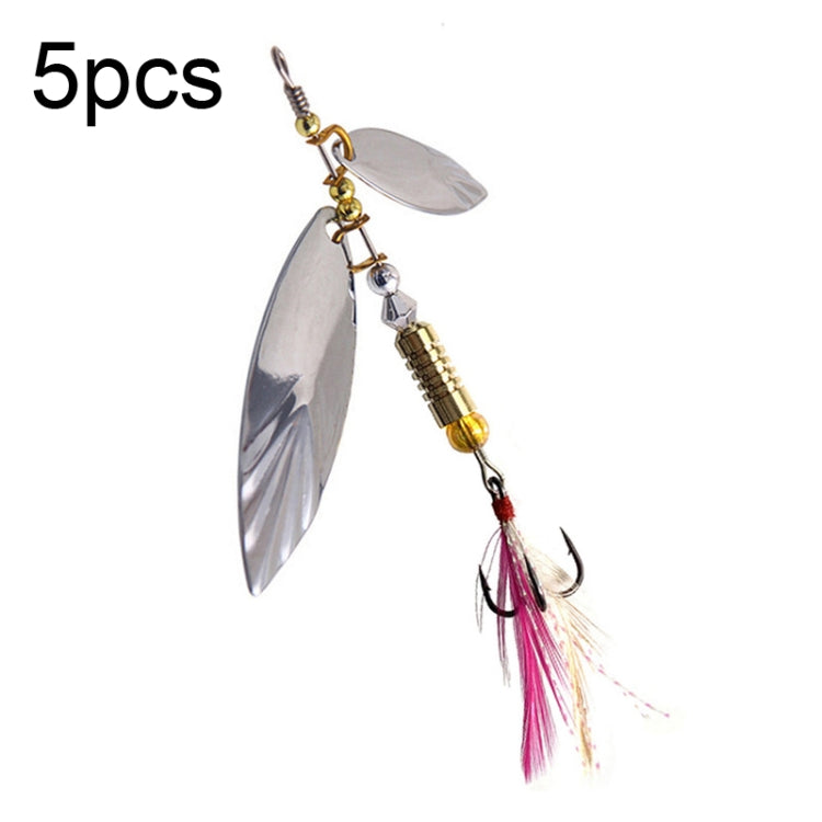 5pcs Rotation Luya Sequins Willow Leaf Feather Bait, Copper Pendant Futaba 7g, Copper Pendant Futaba 10g, Copper Pendant Futaba 15g, Lead Pendant  7g