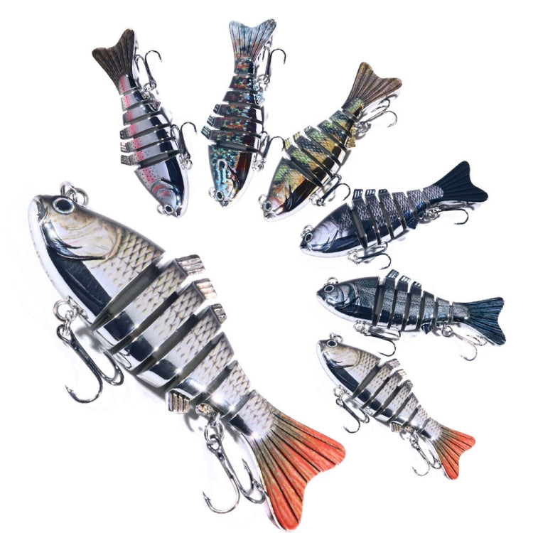 HENGJIA 10cm 24g Bionic Multi-Section Fish Bait Plastic Electroplating Fake Bait, JM060 (6), JM060 (1), JM060 (2), JM060 (3), JM060 (4), JM060 (5)