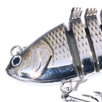 HENGJIA 10cm 24g Bionic Multi-Section Fish Bait Plastic Electroplating Fake Bait, JM060 (6), JM060 (1), JM060 (2), JM060 (3), JM060 (4), JM060 (5)