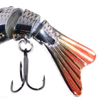 HENGJIA 10cm 24g Bionic Multi-Section Fish Bait Plastic Electroplating Fake Bait, JM060 (6), JM060 (1), JM060 (2), JM060 (3), JM060 (4), JM060 (5)