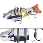 HENGJIA 10cm 24g Bionic Multi-Section Fish Bait Plastic Electroplating Fake Bait, JM060 (6), JM060 (1), JM060 (2), JM060 (3), JM060 (4), JM060 (5)