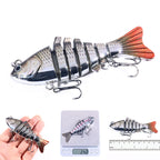 HENGJIA 10cm 24g Bionic Multi-Section Fish Bait Plastic Electroplating Fake Bait, JM060 (6), JM060 (1), JM060 (2), JM060 (3), JM060 (4), JM060 (5)