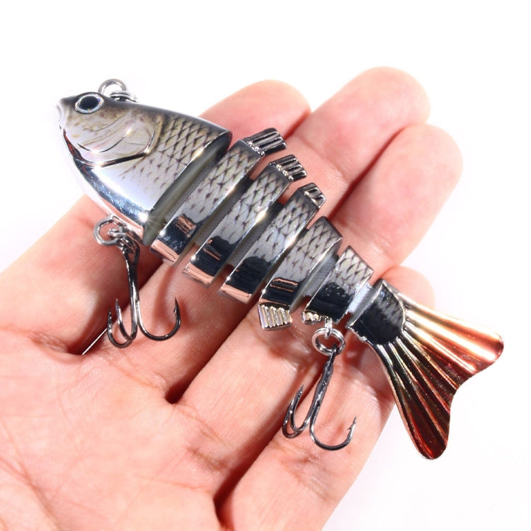 HENGJIA 10cm 24g Bionic Multi-Section Fish Bait Plastic Electroplating Fake Bait, JM060 (6), JM060 (1), JM060 (2), JM060 (3), JM060 (4), JM060 (5)
