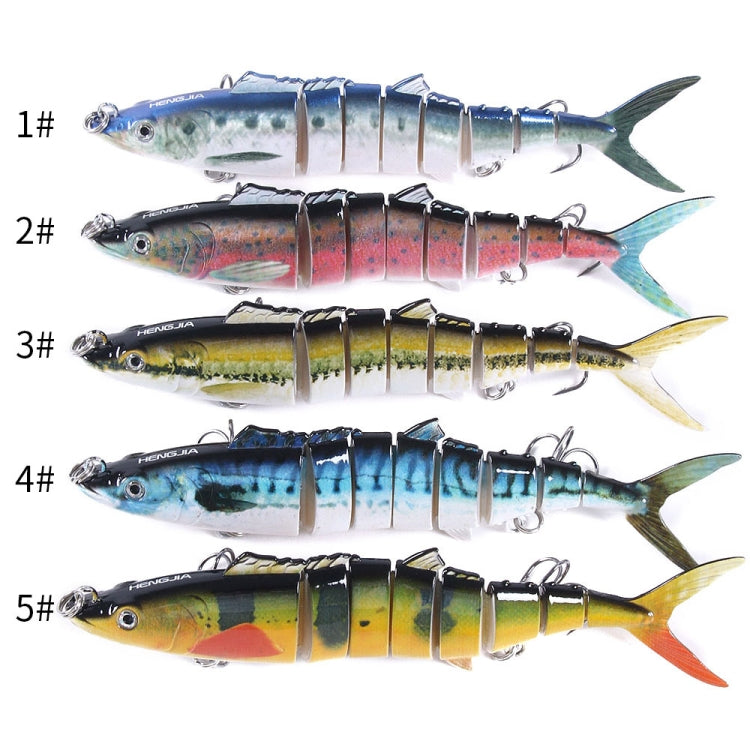 HENGJIA 17.8cm 38g 8 Section Fish Fake Bait, JM036 (1), JM036 (2), JM036 (3), JM036 (4), JM036 (5)