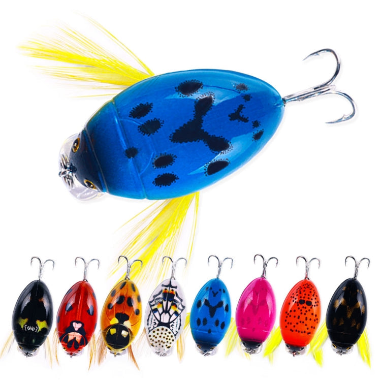 HENGJIA Insect Floating Water Bionic Bait Beetle Water Surface Bass Tap Fake Bait, 1, 2, 3, 4, 5, 6, 7, 8, 8 Colors Bagged, 8 Colors Boxed