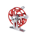 Ice Fishing Raft Reel Fly Reel With Base All Metal Hollow Fishing Tackle, 50mm Red, 50mm Gold, 65mm Red, 65mm Purple, 65mm Gold