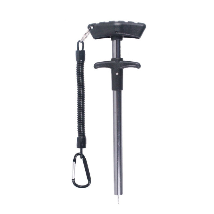 Aluminum Alloy Decoupler T-Shaped Fish Hook Remover Sea Fishing Equipment 24 X 7.5cm, Blue, Gray+Spring Rope