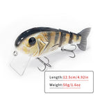 With Tongue Plate 3 Section Bionic Fish Lua Sea Fishing Freshwater Universal Floating Fake Bait