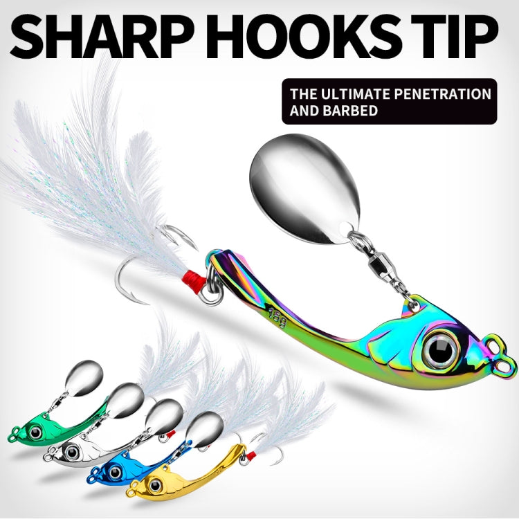 PROBEROS DW570 Fishing Lures Spinning Sequins Long Casting Tremor Swimming VIB Micro Tremor Zinc Alloy Bait, 9g, 13g, 17g
