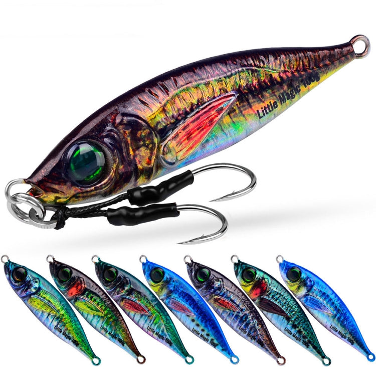 PROBEROS LF137 3D Spray Painted Bionic Lure Warp Bass Leader Fish Long Casting Freshwater Sea Luminous Fishing Bait, 28g, 40g, 60g, 100g, 120g, 180g, 80g, 150g, 200g
