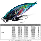 PROBEROS LF137 3D Spray Painted Bionic Lure Warp Bass Leader Fish Long Casting Freshwater Sea Luminous Fishing Bait, 28g, 40g, 60g, 100g, 120g, 180g, 80g, 150g, 200g