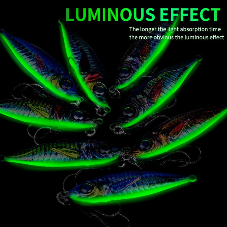 PROBEROS LF137 3D Spray Painted Bionic Lure Warp Bass Leader Fish Long Casting Freshwater Sea Luminous Fishing Bait, 28g, 40g, 60g, 100g, 120g, 180g, 80g, 150g, 200g