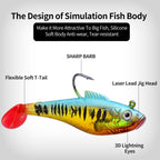 PROBEROS DW6085 Sea Bass Leadfish Soft Lure T-Tail Software Baits Sea Fishing Boat Fishing Bionic Lures, 5cm/3.6g, 8cm/9.5g, 11cm/24.6g