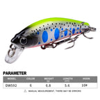PROBEROS DW592 Sinking Minnow Lure Long Casting Fake Bait Bionic Plastic Hard Bait
