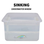 PROBEROS DW592 Sinking Minnow Lure Long Casting Fake Bait Bionic Plastic Hard Bait