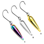 PROBEROS DW602 Long Casting Metal Sequins Lure Moth Sequins Warp Beak Fake Lure, Color A, Color B, Color C