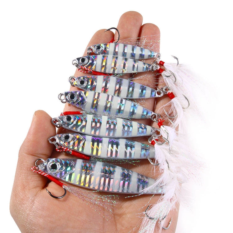 HENGJIA LB149 Slow Cranking Luminous Iron Plate Lead Fishing Bait Lua Naked Fake Bait, 10g, 15g, 20g, 25g, 30g, 40g, 60g