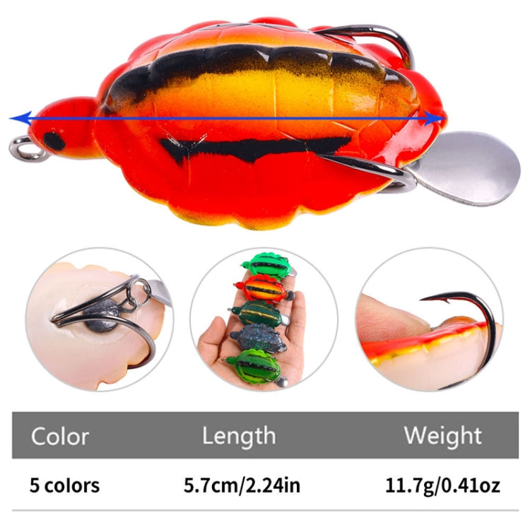 5colors /Set HENGJIA FO016 Lua Thunder Brogue Dummy Bait Turtle Sequins Fishing Bait, 5.7cm 11.7g