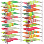 22colors /Set HENGJIA SJ059 Luminous Wooden Shrimp Dummy Bait Squid Hook Hard Bait, 15cm 28g