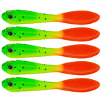5pcs /Pack HENGJIA SO177 Dual Color Imitation Fishing Lure Freshwater Soft Dummy Bait, 7cm