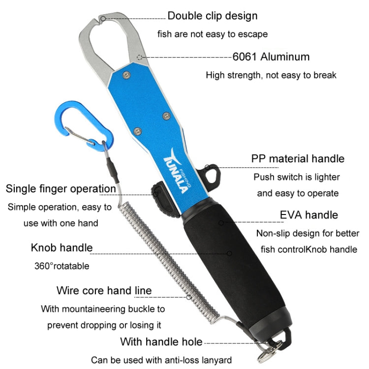 TUNALA Outdoor Push-Pull Aluminum Fish Catcher Multi-Functional Fishing Grip Luya Plier