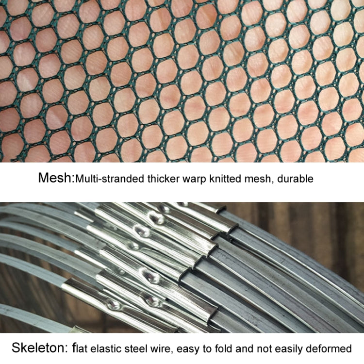 Automatic Folding Round Fishing Cage Hand Throwing Shrimp Fishing Net, 70cm Dual Layer 21 Holes