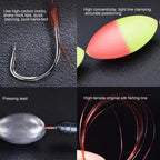 10pcs /Pack  3.6m Traditional Seven Star Fishing Float Line Set With Single Hook, 2.0