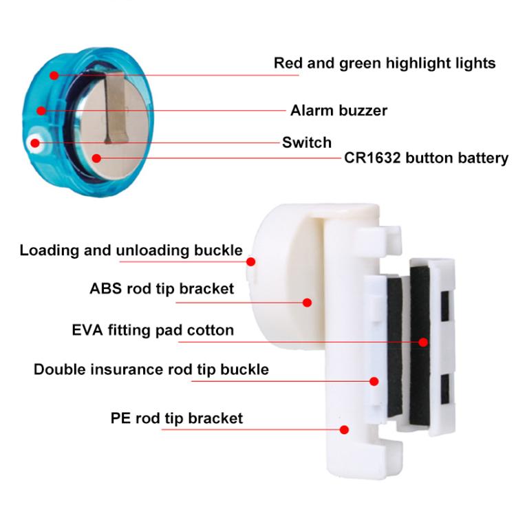 Night Fishing Electronic Rod Tip Light Rod Tip Sound and Light Sensor Light