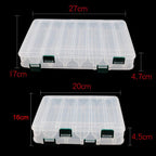 Large Capacity Double Layer Lure Storage Box Fish Hook String Hook Tool Box, 10-grids, 14-grids