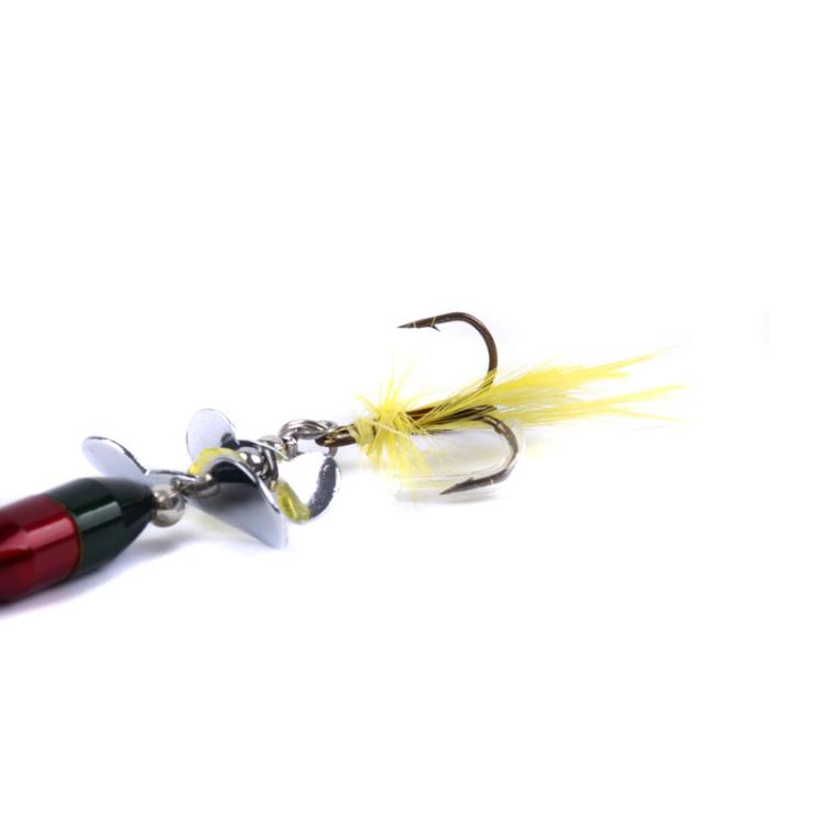 Compound Rotating Sequin Feather Three-hook Bait Bionic Metal Fake Bait