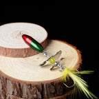 Compound Rotating Sequin Feather Three-hook Bait Bionic Metal Fake Bait