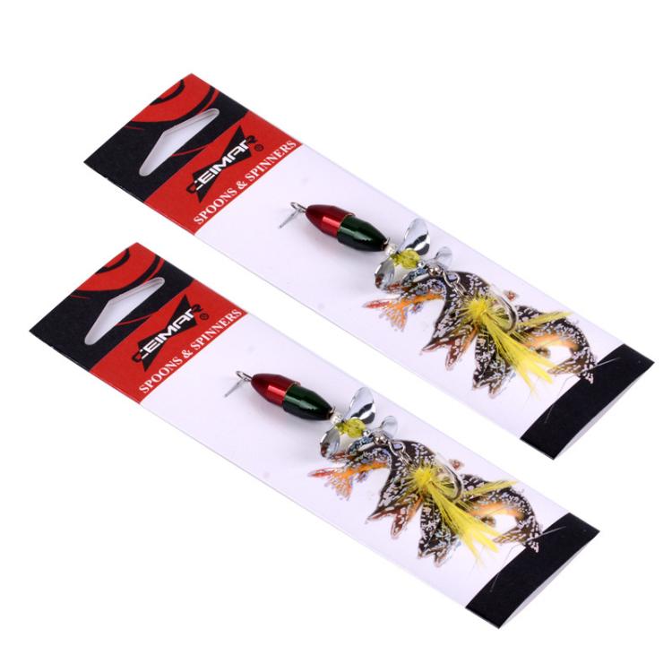 Compound Rotating Sequin Feather Three-hook Bait Bionic Metal Fake Bait
