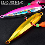 PROBEROS LF159 Luminous Bearded Squid Hook Slow Cranking Road Runner Iron Plate Bionic False Bait, 40G, 60G, 80G, 100G, 120G, 150G, 180G, 200G