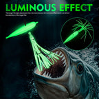 PROBEROS LF159 Luminous Bearded Squid Hook Slow Cranking Road Runner Iron Plate Bionic False Bait, 40G, 60G, 80G, 100G, 120G, 150G, 180G, 200G