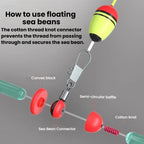 100pcs Fishing Space Beans Saltwater Fishing Float Seat Fishing Accessories, Pin, Enhanced