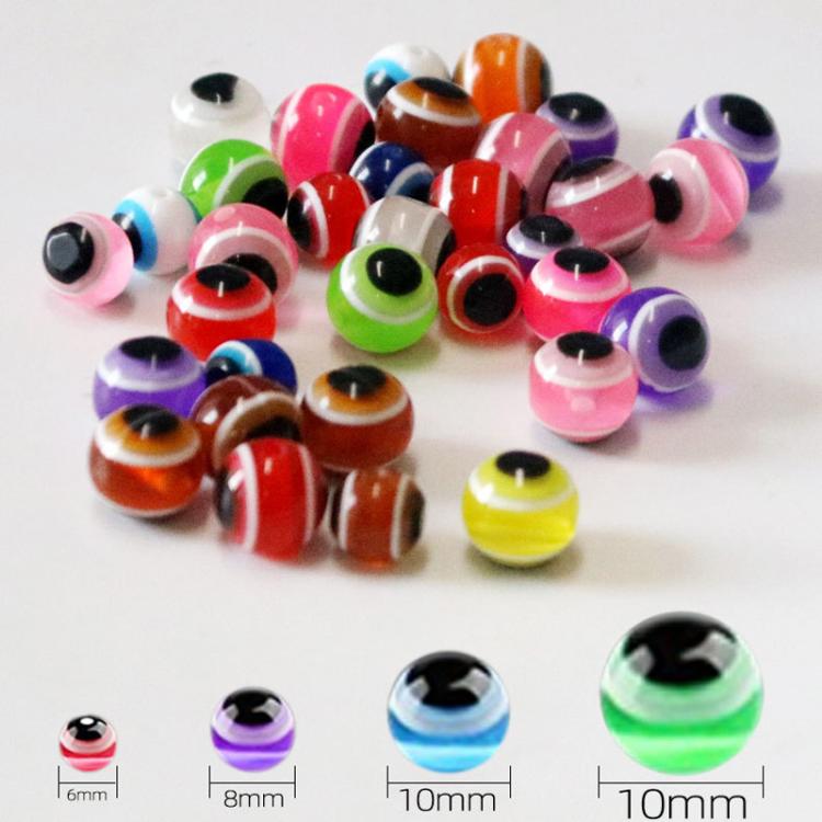 250pcs Fishing Eye Bead Fishing Bait Fish Clip Accessories, 6mm, 8mm, 10mm, 12mm
