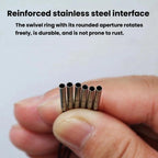 50pcs Fishing Rod Tip Loop Connector Rotating Rod Tip, 0.8mm, 0.9mm, 1.0mm, 1.1mm, 1.2mm, 1.3mm, 1.4mm, 1.5mm, 1.6mm, 1.7mm, 1.8mm, 2.0mm, 2.2mm