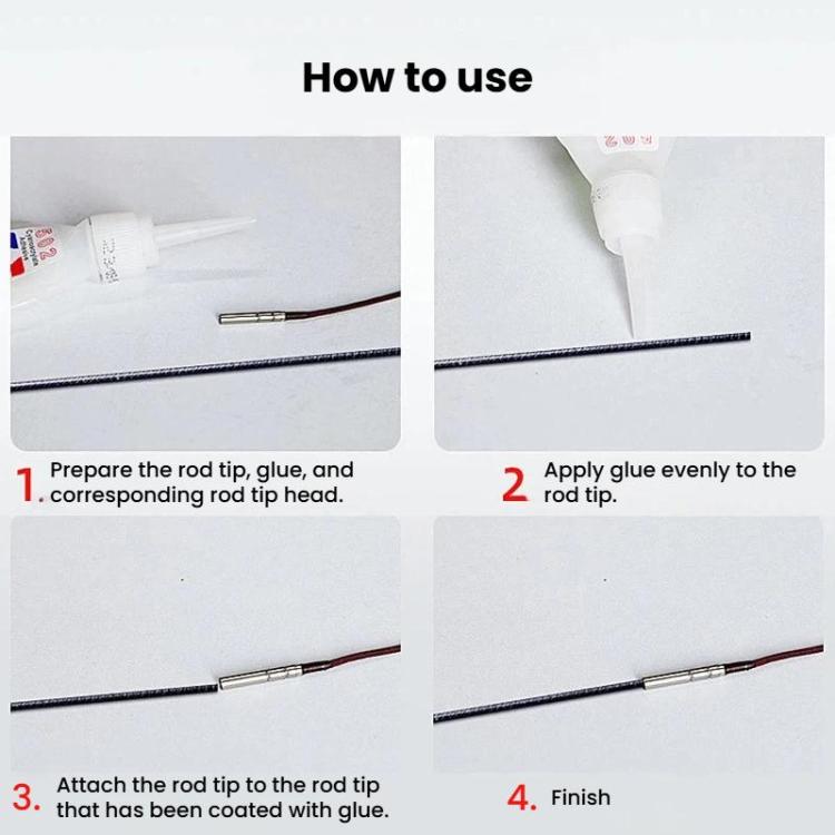 50pcs Fishing Rod Tip Loop Connector Rotating Rod Tip, 0.8mm, 0.9mm, 1.0mm, 1.1mm, 1.2mm, 1.3mm, 1.4mm, 1.5mm, 1.6mm, 1.7mm, 1.8mm, 2.0mm, 2.2mm