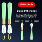 70pcs Copper-Head Rotating Float Seat Quick Leader Clip Fishing Float, Small, Medium, Large