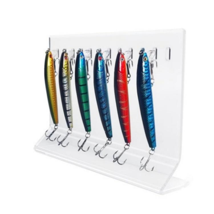 10-Hole Acrylic Fishing Lure Display Stand Lure Accessories Organizer, YX220