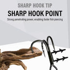 2pcs 36H-S Soft Lure Treble Hooks With Bait Holder Spikes Swimbait T-Trebles Claw Stinger Hooks, No. 3/0, No. 2/0, No. 1/0, No. 1, No. 2, No. 4, No. 6, No. 8