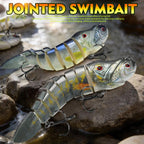 PROBEROS 8 Segment S-Swimming Hard Bait Multi-Jointed Swimbait Fishing Lures with 3D Eyes, Inner Rattle Ball, 13cm/29.4g, 16.7cm/56.7g
