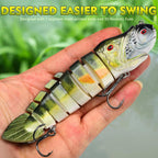 PROBEROS 8 Segment S-Swimming Hard Bait Multi-Jointed Swimbait Fishing Lures with 3D Eyes, Inner Rattle Ball, 13cm/29.4g, 16.7cm/56.7g