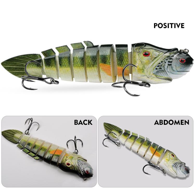 PROBEROS 8 Segment S-Swimming Hard Bait Multi-Jointed Swimbait Fishing Lures with 3D Eyes, Inner Rattle Ball, 13cm/29.4g, 16.7cm/56.7g