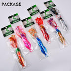 PROBEROS Luminous Squid Jigging Lures Vertical Saltwater Jigs with Silicone Skirt Laser Coating Metal Sinking Fishing Lures, 40G, 60G, 80G, 100G, 120G, 150G, 200G